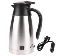 Bouilloire électrique portative de voiture, chauffe-eau à ébullition rapide de 1 L pour café chaud, thé, lait, bouilloire à café à eau chauffée en acier inoxydable 24 V