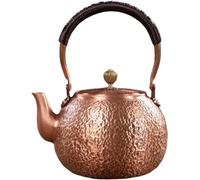 Bouilloire électrique pour faire bouillir de l'eau, théière en cuivre faite à la main avec filtre, service à thé santé de grande capacité pour café et thé