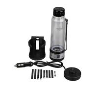 Bouilloire électrique pour voiture, 12 V, 24 V, transparente, pour voiture, 280 ml, grande capacité, portable, multifonctionnelle, noire
