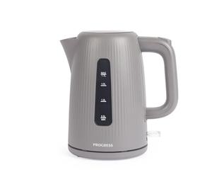 Bouilloire Électrique Progress Mellow - 1,7 L, Filtre Anticalcaire Amovible, Base Pivotante à 360°, Indicateur de Niveau d'Eau, Bec Verseur Facile, Protection contre l'Ébullition à Sec, 2200W