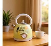 Bouilloire électrique rétro 1,8 L avec affichage de la température, arrêt automatique, théière en acier inoxydable 304, chauffe-eau de cuisine 1850 W Matcha green