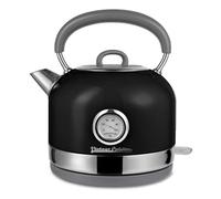 BOUILLOIRE ÉLECTRIQUE RÉTRO VINTAGE CUISINE AVEC THERMOMÈTRE (Black)