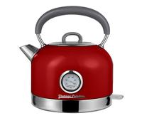 BOUILLOIRE ÉLECTRIQUE RÉTRO VINTAGE CUISINE AVEC THERMOMÈTRE (Red)