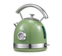 Bouilloire électrique rétro Wiltal, acier inoxydable, Vert, 1,8 litres | Ensemble bouilloire électrique et grille-pain, 2200 W, idéal pour le thé, le café, les aliments pour bébés, sans BPA