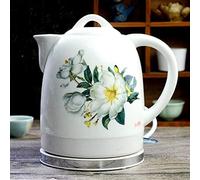 Bouilloire électrique sans fil en céramique, style rétro, 1,8 L, pour thé, café, soupe, flocons d'avoine, base amovible, protection anti-ébullition à sec, 1 000 W, B