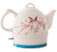 Bouilloire électrique sans fil | Théière en céramique avec base pivotante amovible, arrêt automatique de 1000 W et protection contre l'ébullition à sec rapide, 1L