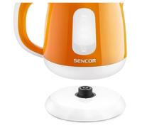 SENCOR SWK 1018RS Bouilloire Électrique Compacte - 1,0 Litre - 1100W - Filtre Anti-Calcaire Amovible Lavable - Blanc / Orange