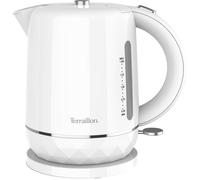 Terraillon Bouilloire électrique 15351 DIAMANT Blanc 1,5L 2200W Base pivotante 360° effet diamant