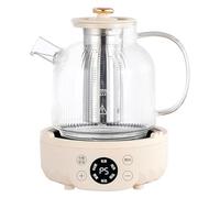 Bouilloire électrique, théière multifonctionnelle de 1,2 L avec 6 fonctions, 500 W, réglages tactiles intelligents, théière en verre pour ragoûts frais, soupes nourrissantes, thés spéciaux