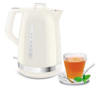 Bouilloire électrique vintage 1,7L, base pivotante 360°, ivoire GOURDE