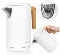 Bouilloire électrique Zeegma Ketlee 2200W 1,7L acier inoxydable blanc