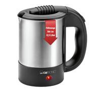 Clatronic Bouilloire électrique WKR 3624 – acier inox/noir, 2 tasses 170 ml + cuillère