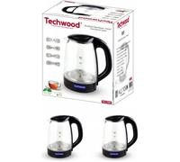 Bouilloire - ELEMENT INOX - Théière électrique en VERRE - 2200W - 1,7L - Noir