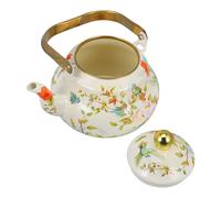 Bouilloire Émaillée Vintage Légère, Facile à Verser, 2 L | Style Simple et Élégant, Usage Polyvalent, Poignée Pratique, pour Eau Bouillante et Thé, Format Compact