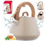 BOUILLOIRE EN ACIER AVEC SIFFLET 2,5 L KLAUSBERG KB-7950 BEIGE
