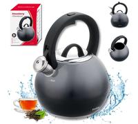 BOUILLOIRE EN ACIER AVEC SIFFLET 3L KLAUSBERG KB-7955 GRAPHITE BRILLANT