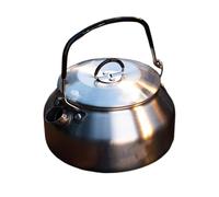 Bouilloire en acier inoxydable 0,8 l - Bouilloire avec poignée pliable - Marmite portable pour cuisinière, café, voyage, bureau, camping, bureau