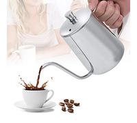Bouilloire en Acier Inoxydable, Cafetière à Col de Cygne 550ml, pour Café | Poignée ergonomique durable, antirouille, versement de précision, cuisine à domicile, café