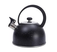 Bouilloire en acier inoxydable - Senteur de grand diamètre, rappel du cuiseur blanchissant, capacité de 2,5 l, poignée en forme de lune pour une utilisation en famille et de petits rassemblements