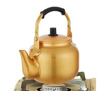 Bouilloire En Aluminium - Gold Outdoor Camping Kettle | Chaudière À Eau Métallique | Pot De Chauffage De L'eau | Thé À Thé À Café | Couche De Cuisine En Plein Air Chauffant Rapide | Small De Thé Chauf