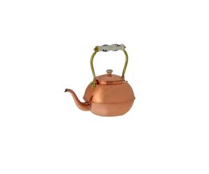 Bouilloire en cuivre, Theiere cuivre - avec anse en porcelaine, 1,5L