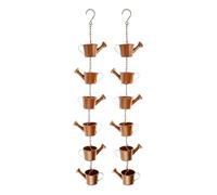 Bouilloire En Métal De 90cm, 1/2 Pièces, Chaîne De Pluie Suspendue, Anneau Décoratif, Chaîne De Pluie Entièrement En Cuivre, Décoration De Jardin Extérieur For La Maison Installation Facile(2Pcs)
