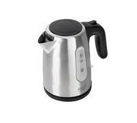 Bouilloire en métal d'une capacité de 1 litre et d'une puissance de 1200 watts.
