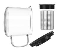 Bouilloire En Verre Borosilicaté Décontamination Immunitaire Contre La Plan Fin À Large Bouche Pour Un Nettoyage Facile Brassage De Tisane En Télétravail Récipient Transparent Pour Tisane