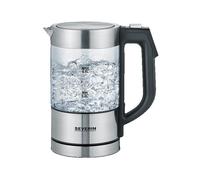 SEVERIN Bouilloire en verre 100% sans BPA, 1 100 W, Petite bouilloire réglable par palier de 5°C, Capacité : 0,5 L, Fonction Maintien au chaud, Bouilloire électrique compacte, verre/inox, WK 3458