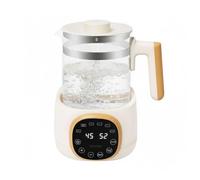Bouilloire en verre de 1,3 l pour chauffe-biberon, thermostat, température réglable de 37 à 95 °C, pour biberon, thé, chocolat, café