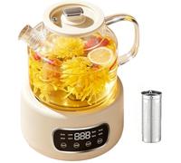 Bouilloire en Verre Intelligente 1.2 L, Marmite Multifonction 600 W avec Maintien Au Chaud 24 Heures, Contrôle de la Température 40-90 °C, Chauffe-biberon 8 Fonctions pour Le Thé, L'eau B