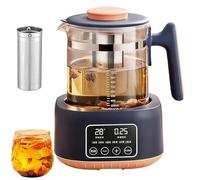 Bouilloire en Verre Intelligente 1.3 L, Pot de Santé Multifonction 700 W avec Filtre, 6 Fonctions, Température Constante de 72 Heures, Réservation de Temps Disponible Machine À Thé pour Le Thé A