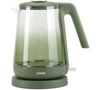 Bouilloire en verre Livoo 1,7 L Verte, Design moderne, chauffe rapide et fiable