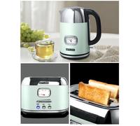 Bouilloire et Grille-Pain - MUSE - Rétro - 2200W - 1.7L - Vert Pastel