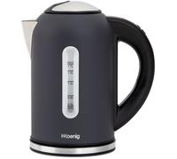 H. Koenig Bouilloire BOE52 – 1,7 L – Température réglable 40–110°C – Écran LCD – Gris mat