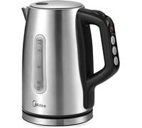 Bouilloire Inox 1,7 Litre,2200W,Avec Fenêtre De Visualisation,Bouilloire Electrique Temperature Reglable(40,60,70,80,90,100 ℃),60-