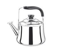 Bouilloire Inox 5 L en Acier Inoxydable, pour Maison et Bureau | Versement Facile, Compatible Tous Feux, Thé, Café et Vin Chaud, Usage Quotidien, Finition Argenté