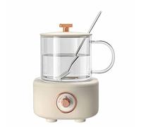 bouilloire intelligente, Mini Théière Multifonctionnelle Chaudière À Lait Théière En Verre Multifonctionnelle Muette Le Son Épais Plaque Chauffante En Aluminium Moulé Sous Pression Corps De Tasse Fend