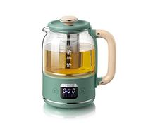 bouilloire intelligente, Théière en verre HQuick de 0,8 litre rétro vert, bouilloire portable à contrôle multi-température, 600 W, rendez-vous intelligent pendant 9 heures