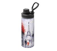 Bouilloire isotherme à double paroi pour boissons chaudes et froides, idéale pour les voyages, le camping et la tour Eiffel de Paris City Tree 532 ml