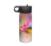Bouilloire isotherme colorée avec impression aurore - Bouteille de voyage polyvalente et respectueuse de l'environnement - 532 ml