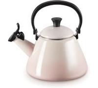 Le Creuset Bouilloire Kone Pour Cuisinière avec Sifflement, Acier Émaillé, 1,6 L, Shell Pink, 40101027770000