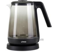 Livoo - Bouilloire en verre 1,7L DOD216N - 1850W - 2200W, verre borosilicate, rétro éclairage intérieur