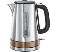 Russell Hobbs Bouilloire Electrique [Puissante & moderne] Luna Inox Cuivre (1,7l, 2400W, Ebullition rapide,Filtre anticalcaire amovible, Bec verseur précis,ouverture automatique du couvercle) 23211-70