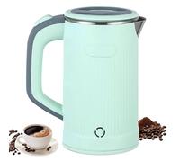 Bouilloire Mini 800ML en Acier Inoxydable, Bouilloire de Voyage Compacte, Chauffage Rapide en 5 Minutes, Portable pour Camping, Protection contre la Surchauffe, pour Voyage & Hôtel (Vert)