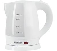 Mesko MS1276 Bouilloire Électrique 1 Litre, Sans BPA, Theiere Sans Fil, Arrêt Automatique, Base 360º, Filtre Anti-Calcaire, Blanc, 1600W