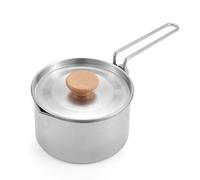 Bouilloire Multifonctionnelle En Acier Inoxydable Pour L'extérieur, Pot À Café Portable Pliable, Théière De Camping, Outil De Cuisine De Voyage, New-1l