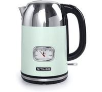 Muse Bouilloire rétro inoxydable - Affichage analogique, filtre lavable, 1,7 L, vert pastel
