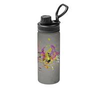 Bouilloire musicale avec pulvérisation, bouilloire isotherme de sport de 532 ml, bouilloire d'extérieur, bouilloire en acier inoxydable, bouilloire respectueuse de l'environnement.