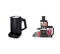 Bouilloire Ninja Perfect Temperature, 1,7 L, contrôle de la température, affichage LED, KT200EU + Ninja 3-en-1 Robot de cuisine et mixeur avec 5 programmes, Bol 1,8L, 1200W, Auto-iQ, BN800EU
